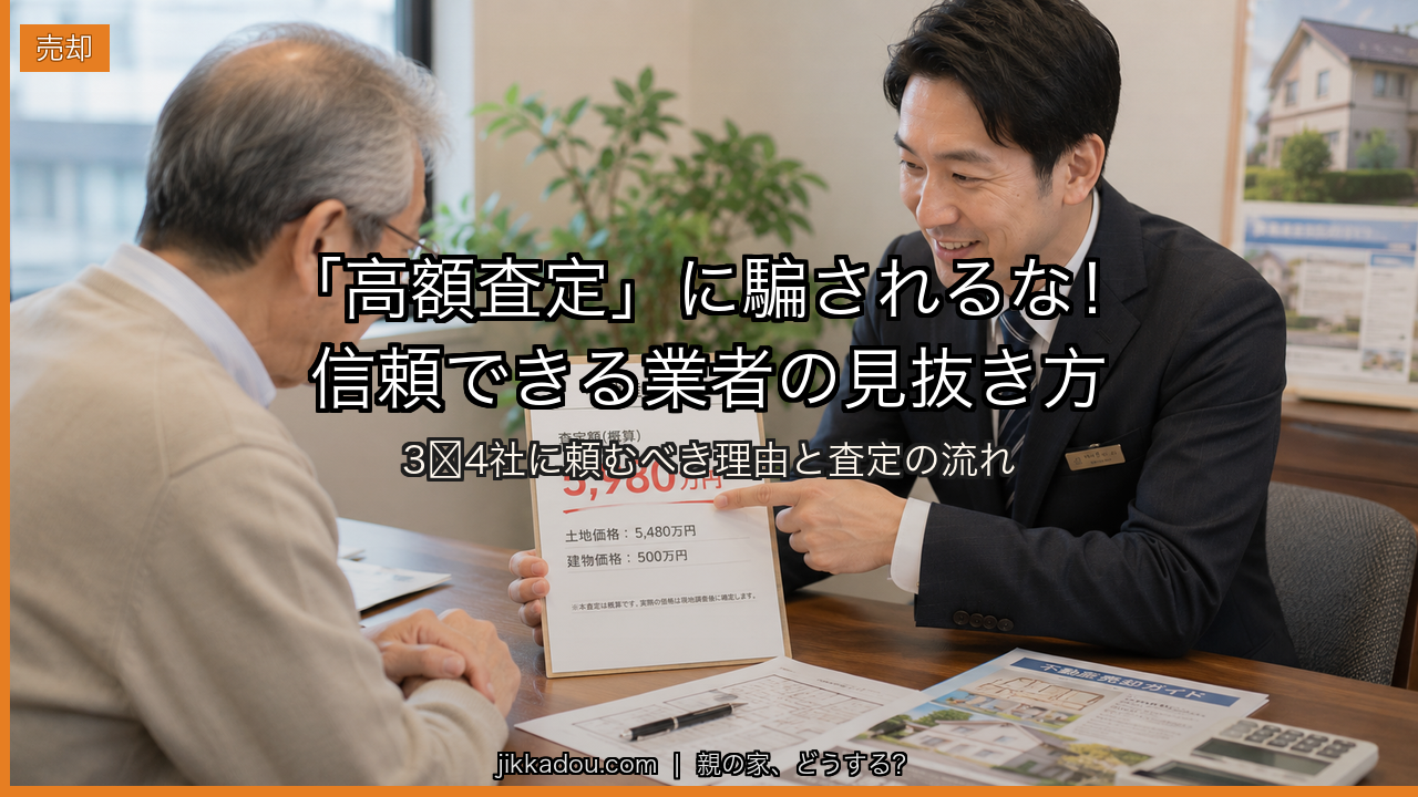 実家の不動産査定、何社に頼む？流れと『高額査定の罠』