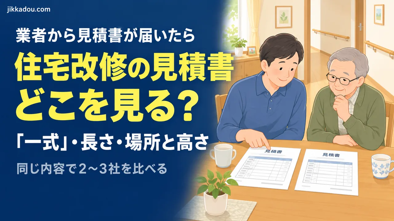 住宅改修の見積書、どこを見る？——PTが確かめる手すりの位置