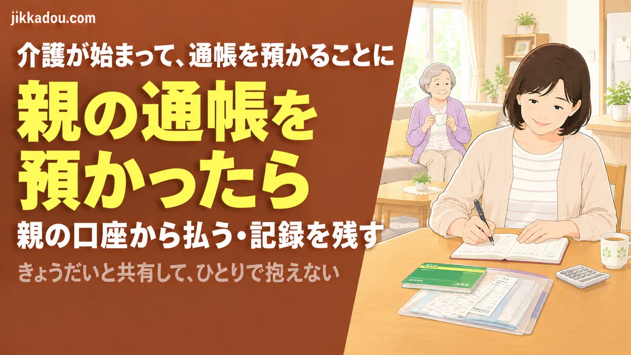 親の通帳を預かったら——介護費の払い方と記録の残し方