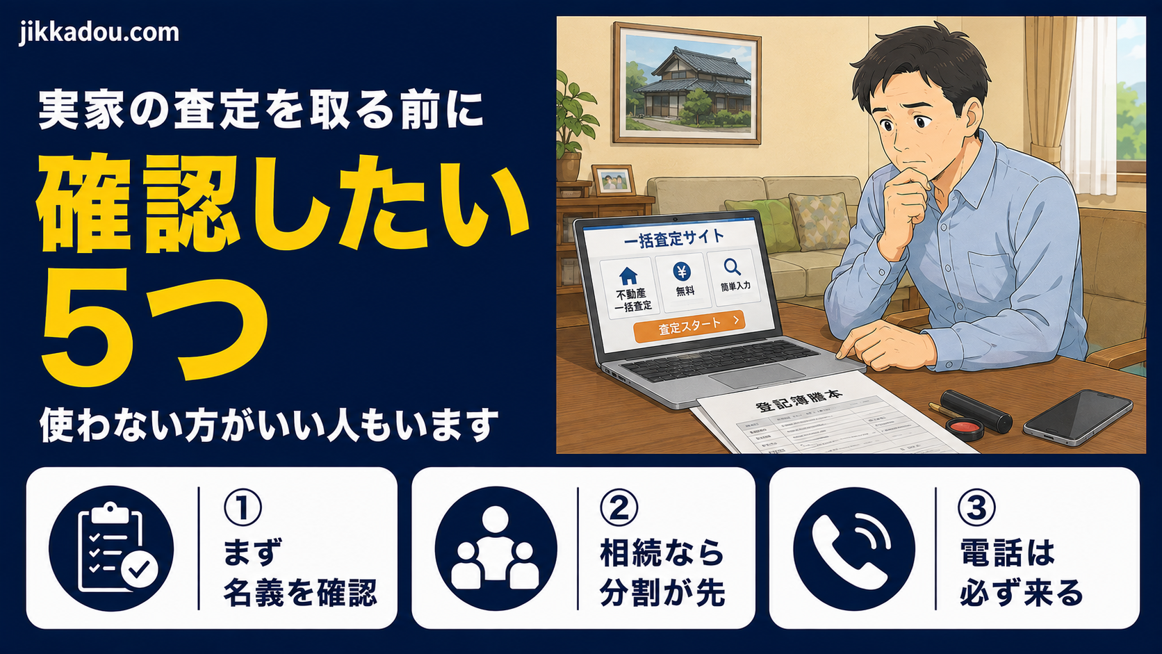 実家の査定を取る前に確認したい5つのこと——使わない方がいい人もいます