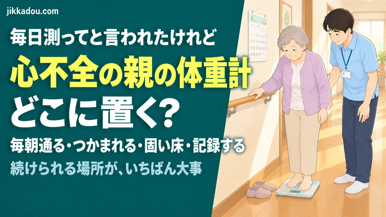 心不全の親の体重計、どこに置く？——毎朝測れる家の工夫