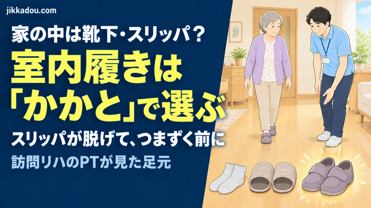 高齢の親にスリッパは危ない？——室内履きは「かかと」で選ぶ