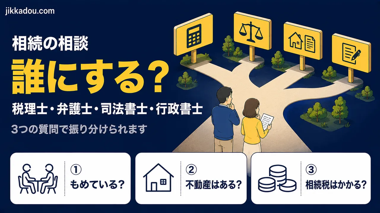 相続の相談、誰にすればいい？——4つの士業の使い分け